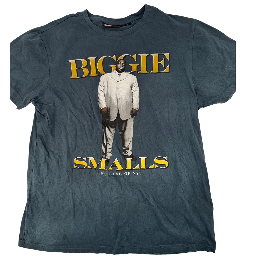 The‎ Notorious B.I.G. Graphic T-Shirt Men Large Grey Biggie Smalls King of NYC